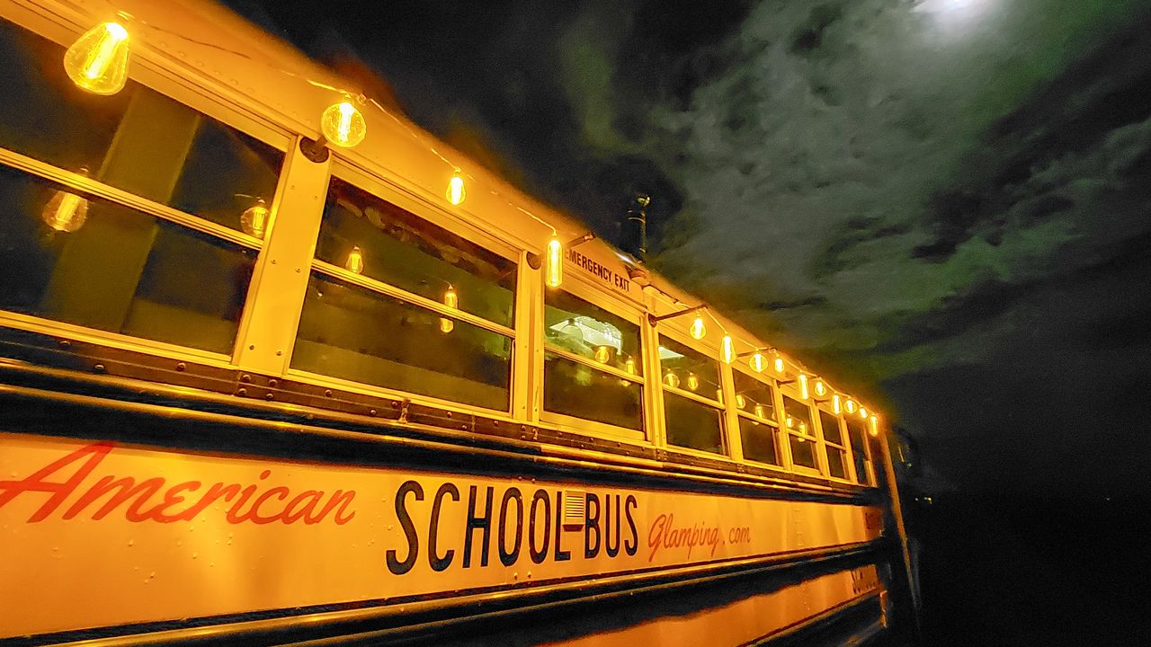 American School Bus Glamping at Petruth Paddocks