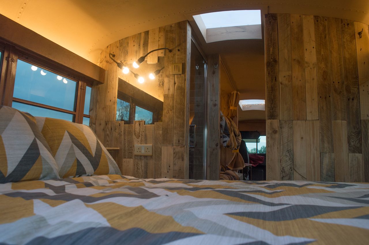 American School Bus Glamping at Woolacombe