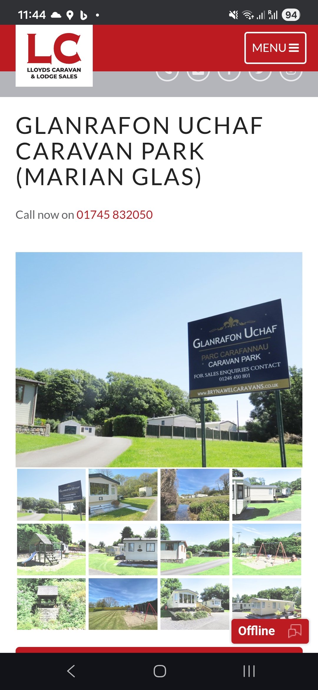 Glanrafon Uchaf Caravan Park