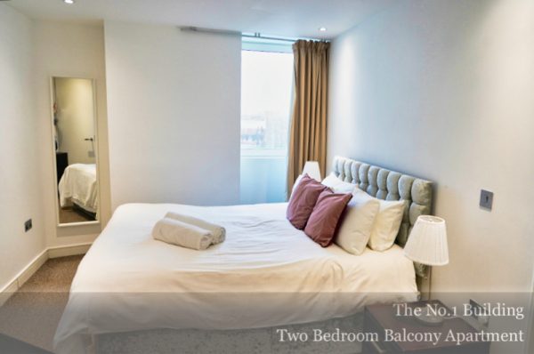 Gunwharf Quays Apartments - The Two Bedroom Balcony View ’A’
