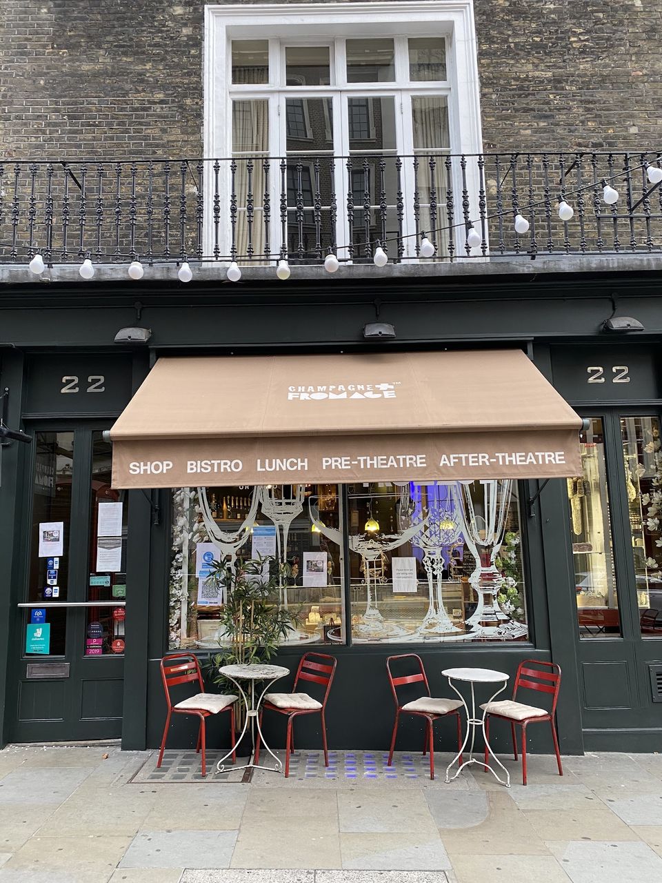 Afternoon Tea at Champagne + Fromage - Covent Garden