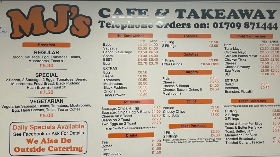M J's Cafe and Takeaway
