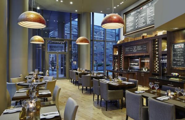 Manhattan Grill at the London Marriott Hotel Canary Wharf
