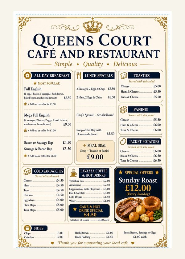 Queens Court Cafe & Restaurant